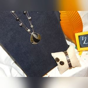 Handmade 3 PC zebra jewelry set